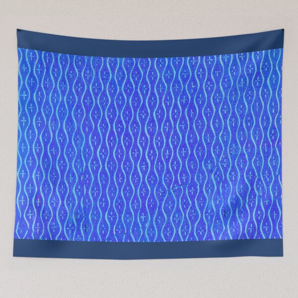 Item preview, Indigo Waves Pattern - V2 designed and sold by WheelieGdArt.