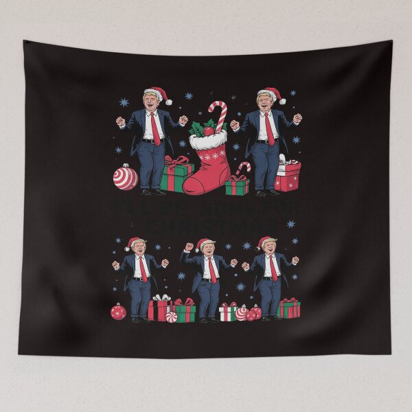 Item preview, I'll Be Home For Christmas Trump Santa Dancing Pajamas  designed and sold by sheenmi.