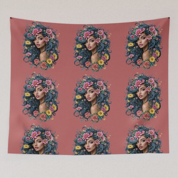Item preview, Enchanted Bloom Woman Portrait designed and sold by TheGaliyaStudio.