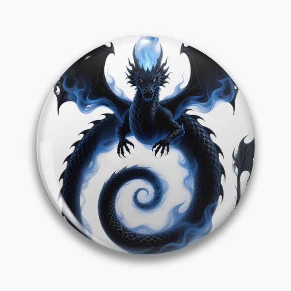 Item preview, Dragón espiral azul designed and sold by LuckCraftStudio.