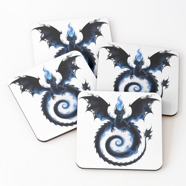 Item preview, Azure Spiral Dragon designed and sold by LuckCraftStudio.