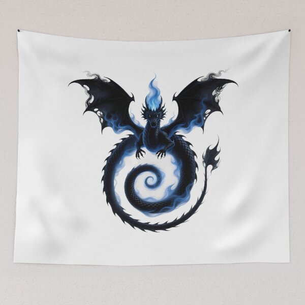 Item preview, Azure Spiral Dragon designed and sold by LuckCraftStudio.