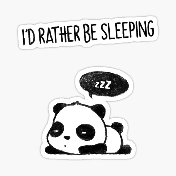 Lazy Panda Stickers Redbubble - roblox panda decal id