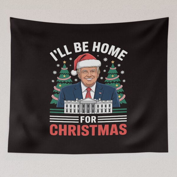 Item preview, I'll Be Home For Christmas Trump Santa Dancing Pajamas  designed and sold by sheenmi.
