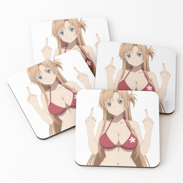 Item preview, Anime Waifu Asuna - Middle Finger designed and sold by Kuroi Pixel.