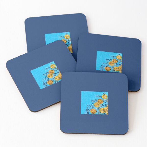 Item preview, Golden Blossoms on Sky Blue designed and sold by WheelieGdArt.