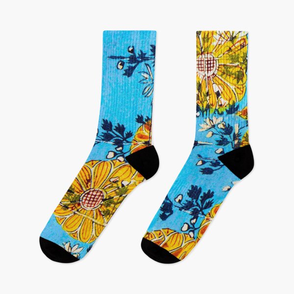 Item preview, Golden Blossoms on Sky Blue designed and sold by WheelieGdArt.