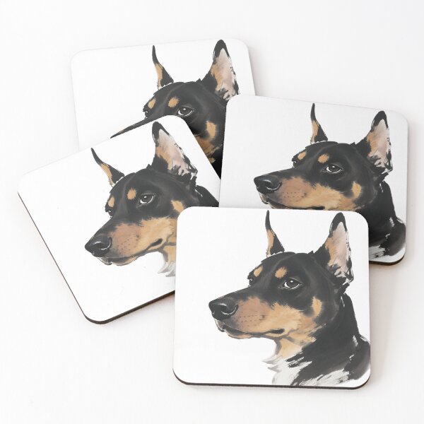 Item preview, Doberman Pinscher Ink Painting Close-up designed and sold by forget45studio.