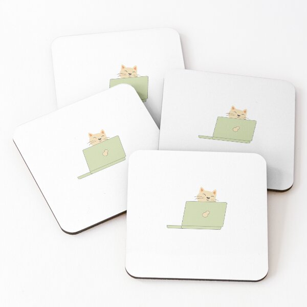 Item preview, Funny Cat With Laptop – Work From Home Cat Lover Illustration designed and sold by Geafixy.