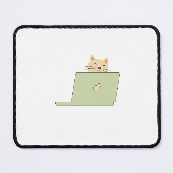 Item preview, Funny Cat With Laptop – Work From Home Cat Lover Illustration designed and sold by Geafixy.