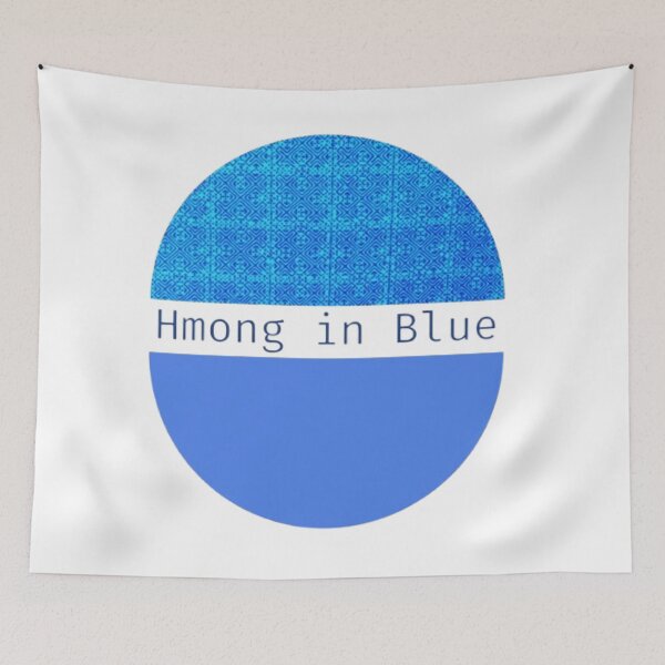 Item preview, Hmong in Blue – Tribal Textile Pattern Inspired by Nature & Heritage designed and sold by PimTribe.