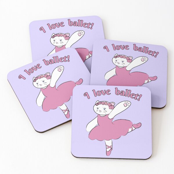 Item preview, I Love Ballet Cute Cat Ballerina designed and sold by HugSomeNettles.