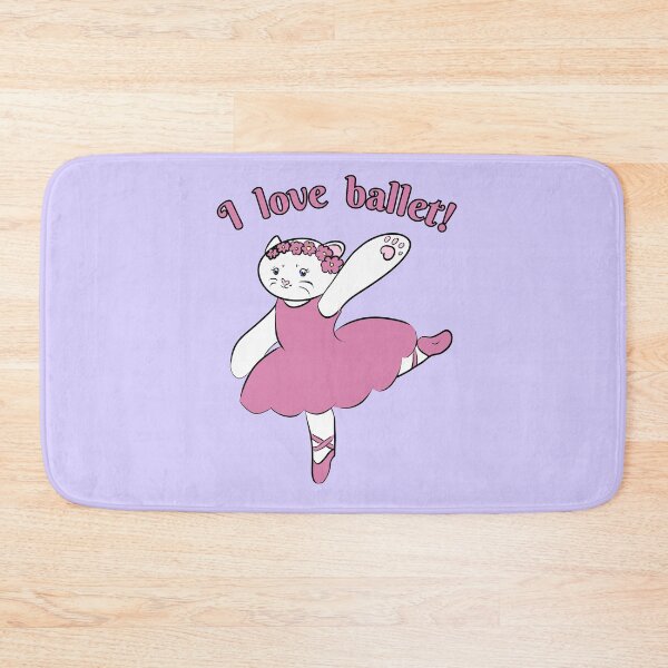 Item preview, I Love Ballet Cute Cat Ballerina designed and sold by HugSomeNettles.
