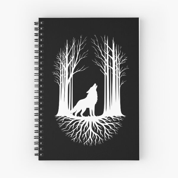 Item preview, Wolf Howling Forest Roots Graphic Design White designed and sold by 3rd Eye Perceptions.