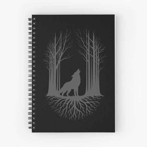 Item preview, Wolf Howling Forest Roots Graphic Design Grey designed and sold by 3rd Eye Perceptions.