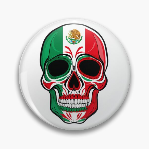 Item preview, MEXICAN FLAG DIA DE LOS MUERTOS SKULL designed and sold by Kaczorek-Shop.