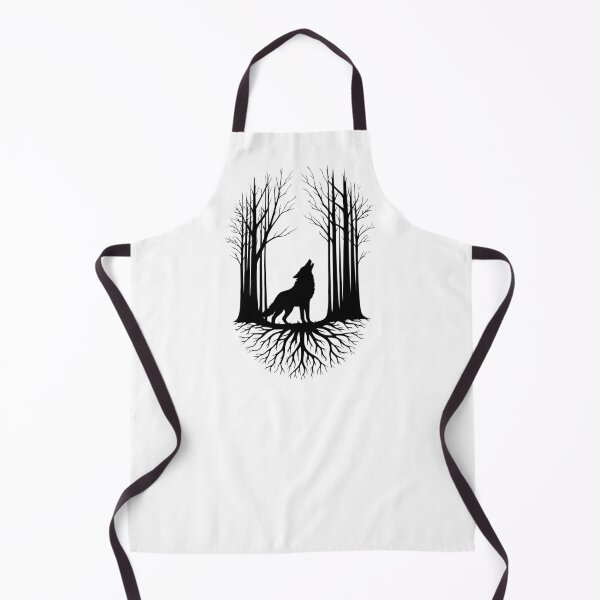Item preview, Wolf Howling Forest Roots Graphic Design Black designed and sold by 3rd Eye Perceptions.