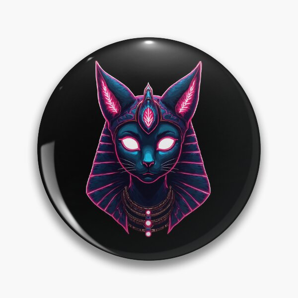 Item preview, Cyber Bastet T-Shirt – Futuristic Neon Cat Goddess Design designed and sold by SajQ.
