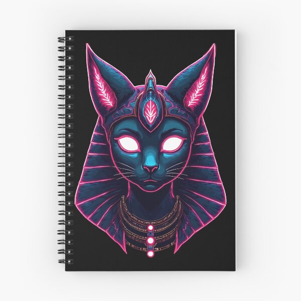 Item preview, Cyber Bastet T-Shirt – Futuristic Neon Cat Goddess Design designed and sold by SajQ.