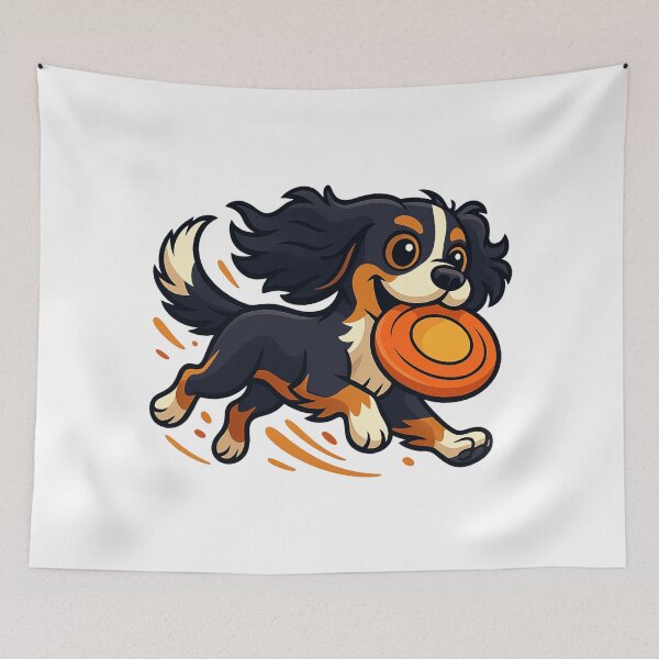 Item preview, Playful Cavalier King Charles – Cartoon Frisbee designed and sold by IDBPG.