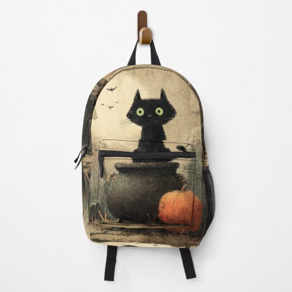 Item preview, Black Cat Cemetery Autumn Haloween Scene Halloween Spooky designed and sold by GrinGalore.