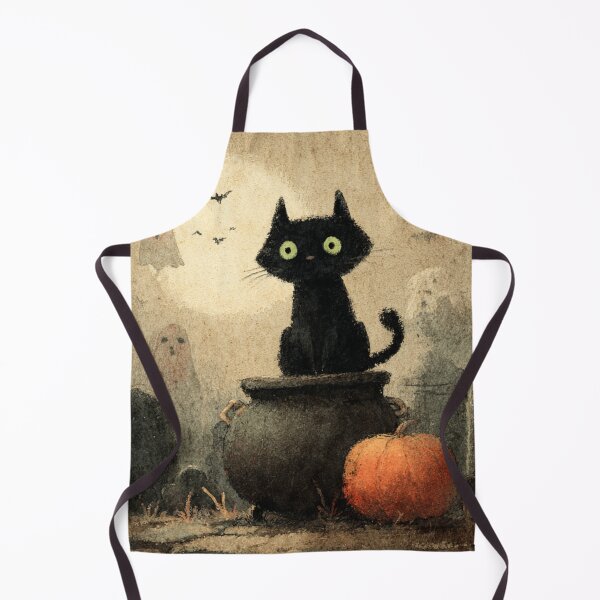 Item preview, Black Cat Cemetery Autumn Haloween Scene Halloween Spooky designed and sold by GrinGalore.