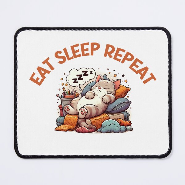Item preview, Eat Sleep Repeat – Funny Sleeping Cat Shirt for Cat Lovers designed and sold by Maggiepeshop.