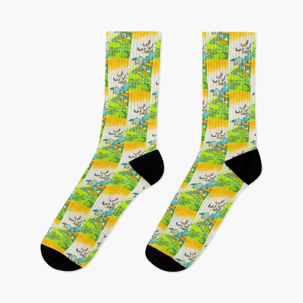 Item preview, Golden Sky Over Mountain Retreat - V3 designed and sold by WheelieGdArt.