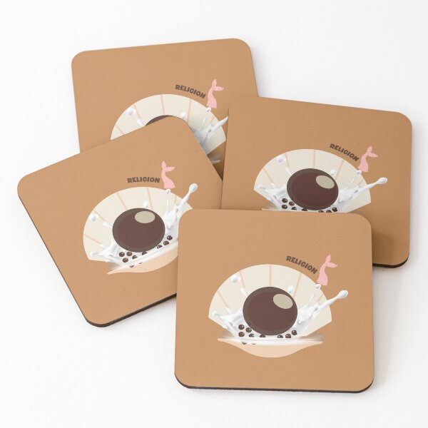 Item preview, Bubble Tea Is A Religion – Pearl in a Shell Aesthetic Drink Art designed and sold by BEAUTY EAST.