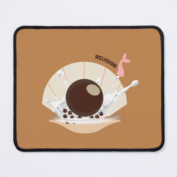 Item preview, Bubble Tea Is A Religion – Pearl in a Shell Aesthetic Drink Art designed and sold by liveinbeauty.