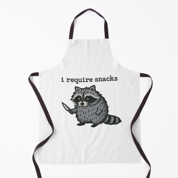Item preview, I Require Snacks - Funny Raccoon designed and sold by Alpha Stag.