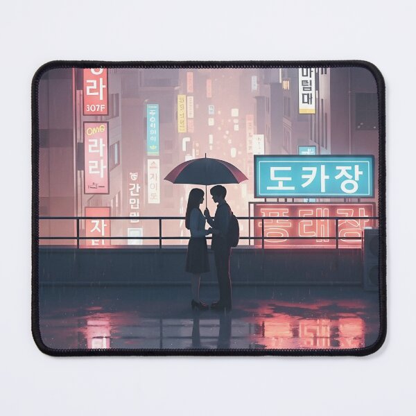 Item preview, Romantic K-Drama Rooftop Scene – Korean Love Story Vibes designed and sold by Madhu009.