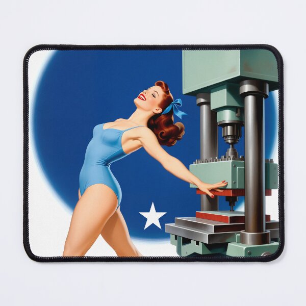 Item preview, Press On to Win – 1940s WWII Pinup Poster by George Petty Inspired Art designed and sold by Lightning-Lace.