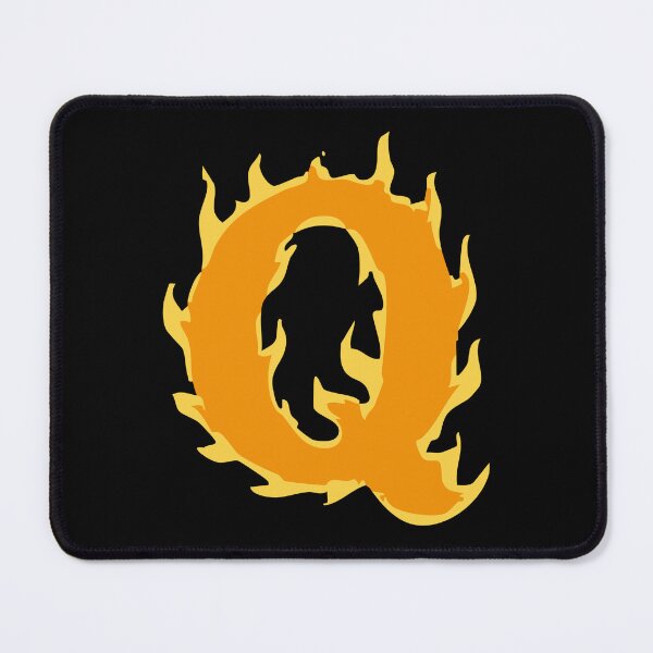 Item preview, Fire Letter Q Typography – Flaming Alphabet Art designed and sold by uncoXab.