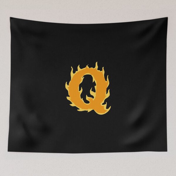 Item preview, Fire Letter Q Typography – Flaming Alphabet Art designed and sold by uncoXab.