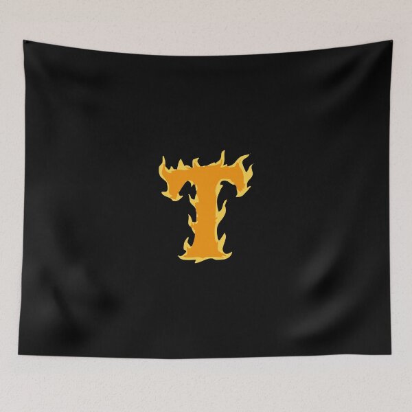 Item preview, Fire Letter T Typography – Flaming Alphabet Art designed and sold by uncoXab.