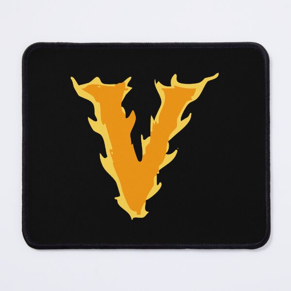 Item preview, Fire Letter V Typography – Flaming Alphabet Art designed and sold by uncoXab.