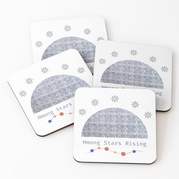 Item preview, Hmong Stars Rising – Tribal Pattern Design in Indigo designed and sold by PimTribe.