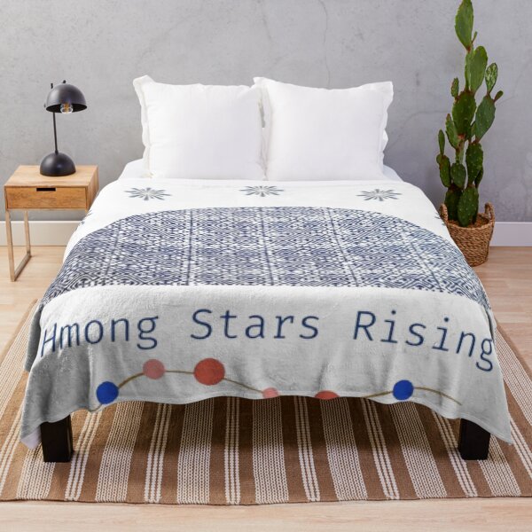 Item preview, Hmong Stars Rising – Tribal Pattern Design in Indigo designed and sold by PimTribe.
