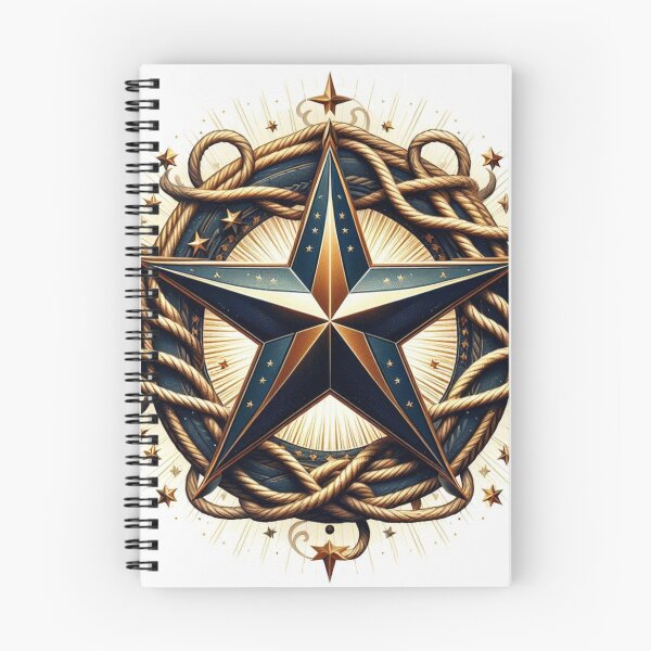 Item preview, Western Lasso Swirling Around Vintage Star Motif – Cowboy Rodeo Design designed and sold by ashokreddy343.