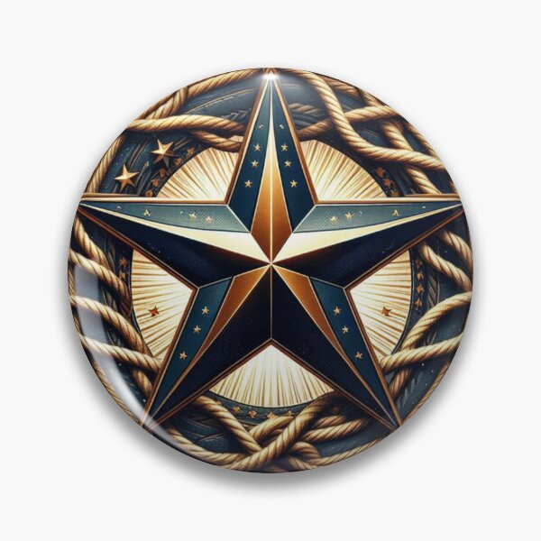 Item preview, Western Lasso Swirling Around Vintage Star Motif – Cowboy Rodeo Design designed and sold by ashokreddy343.