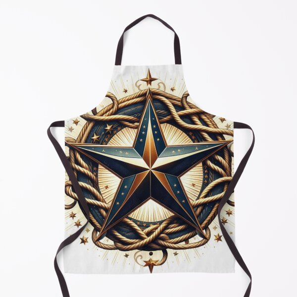 Item preview, Western Lasso Swirling Around Vintage Star Motif – Cowboy Rodeo Design designed and sold by ashokreddy343.