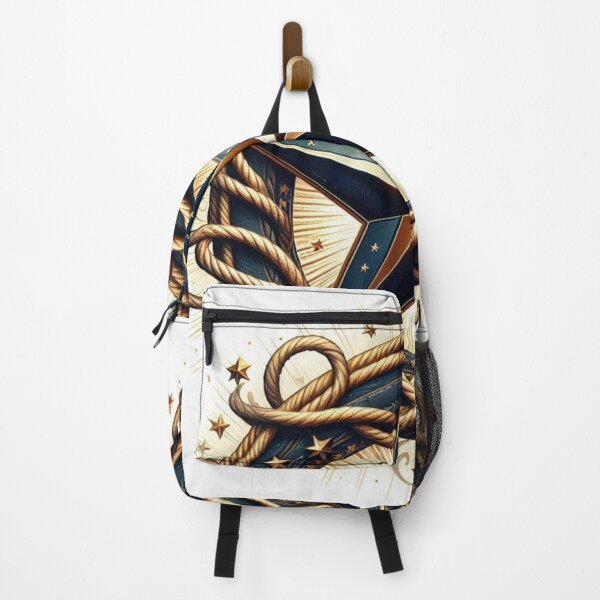 Item preview, Western Lasso Swirling Around Vintage Star Motif – Cowboy Rodeo Design designed and sold by ashokreddy343.