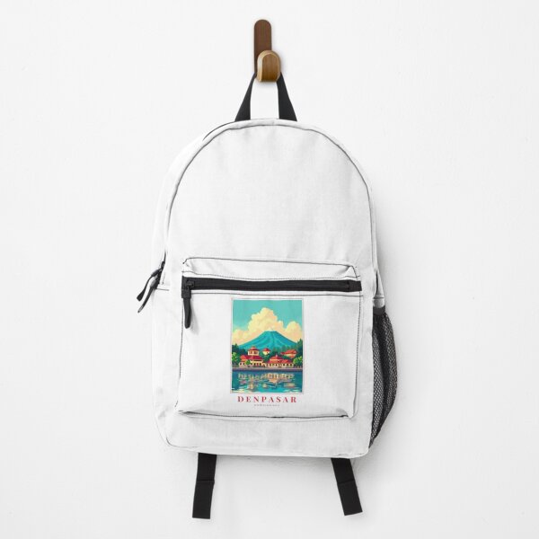Item preview, Denpasar Bali Illustration – Temple Gates, Tropical Vibes & Cultural Grace designed and sold by MapMyMiles.