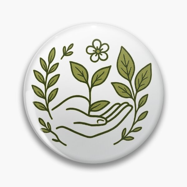Item preview, Minimalist Eco Illustration – Hand Holding Plant, Botanical Line Art designed and sold by AmeliaKrysiak.