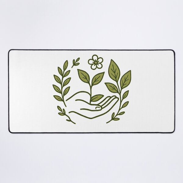 Item preview, Minimalist Eco Illustration – Hand Holding Plant, Botanical Line Art designed and sold by AmeliaKrysiak.