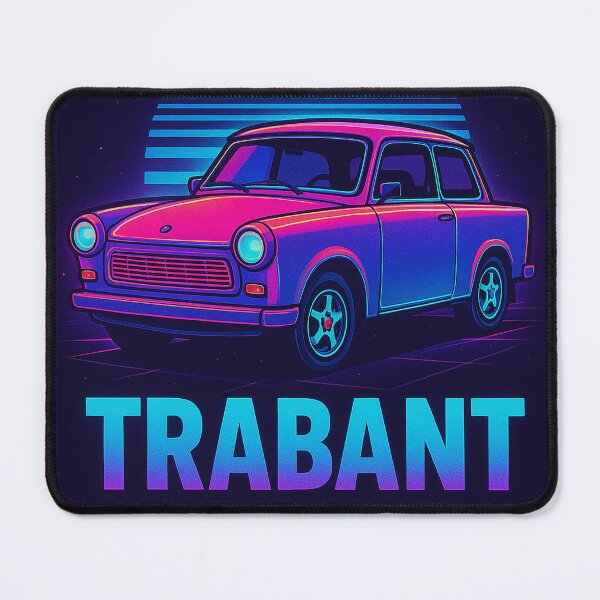 Item preview, Trabant Y2K Neon – Retro Car Aesthetic Design designed and sold by Torbjorn95.