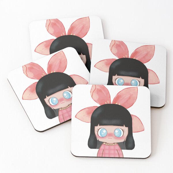 Item preview, Cute Chibi Girl with Flower Head | Kawaii Big Eyes Illustration designed and sold by Daydreamstudio96.