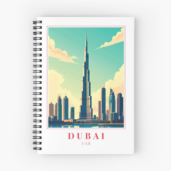 Item preview, Dubai UAE Illustration – Desert Dreams & Skyline Majesty designed and sold by MapMyMiles.