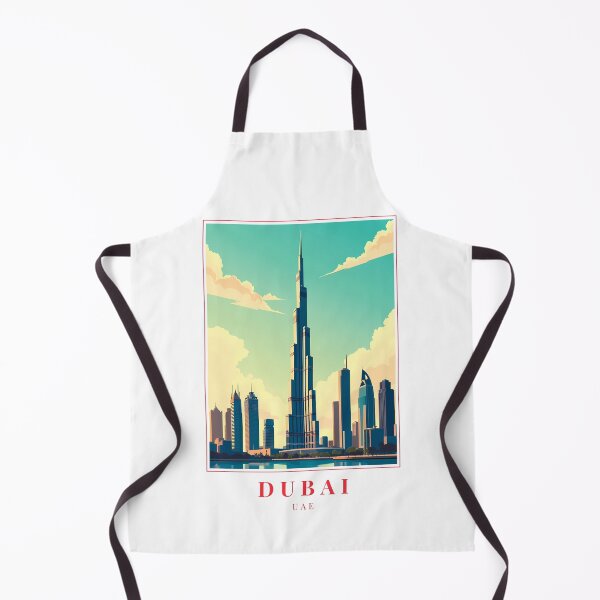Item preview, Dubai UAE Illustration – Desert Dreams & Skyline Majesty designed and sold by MapMyMiles.